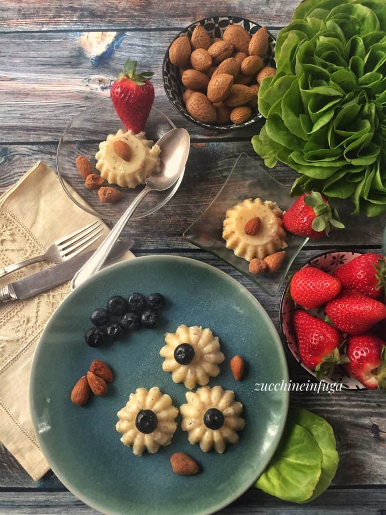 Budino di crema alle mandorle a basso IG